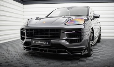 Тюнинг накладка (юбка) на передний бампер Porsche Cayenne Mk3 рестайл фото