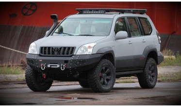 Бокові силові пороги Toyota Land Cruiser Prado 120 (2002-2009) long фото