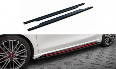 Нижние тюнинг накладки на боковые пороги Kia Ceed GT Mk3 фото