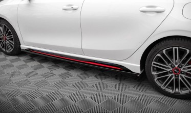 Нижние тюнинг накладки на боковые пороги Kia Ceed GT Mk3 фото