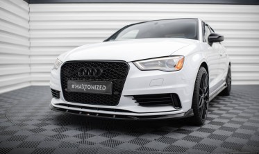 Тюнинговая накладка (юбка) на передний бампер Audi A3 Sedan 8V вар. 1 фото
