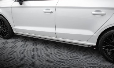 Нижні дифузори (лістви) на бокові пороги Audi A3 Sedan 8V фото