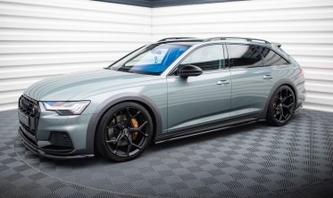 Нижні дифузори (лістви) на бокові пороги Audi A6 Allroad C8 фото