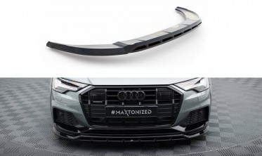 Тюнінгова накладка (дифузор) на передній бампер Audi A6 Allroad C8 фото