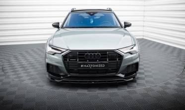 Тюнинговая накладка (диффузор) на передний бампер Audi A6 Allroad C8 фото