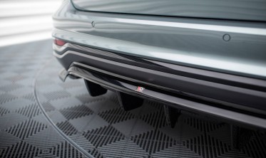 Тюнінгова накладка (дифузор) на задній бампер Audi A6 C8 Allroad фото