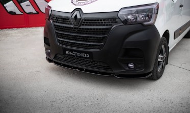 Тюнинговая накладка (диффузор) на передний бампер Renault Master Mk3 рестайл фото