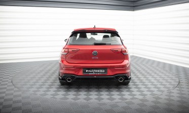 Накладка заднего бампера Volkswagen Golf GTE Mk8 с муляжами выхлопных труб фото