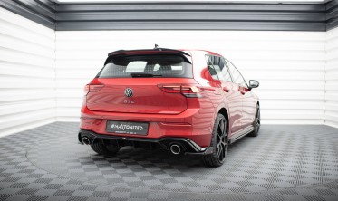 Накладка заднего бампера Volkswagen Golf GTE Mk8 с муляжами выхлопных труб фото