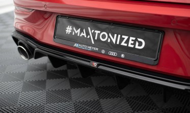 Накладка заднего бампера Volkswagen Golf GTE Mk8 с муляжами выхлопных труб фото
