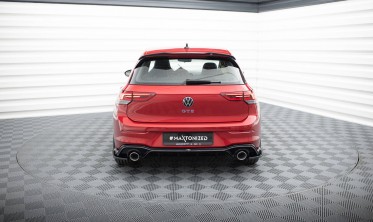 Накладка заднего бампера Volkswagen Golf GTE Mk8 с муляжами выхлопных труб фото