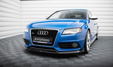 Тюнинговая накладка (диффузор) на передний бампер Audi S4 / A4 S-Line B8 вар. 3 фото