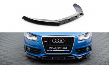 Нижня накладка (губа) на передній бампер Audi S4 / A4 S-Line B8 вар. 4 фото
