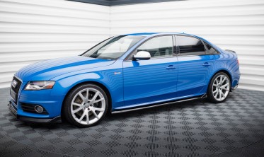 Нижні накладки (лістви) на бокові пороги Audi A4 / A4 S-Line / S4 B8 вар. 4 фото