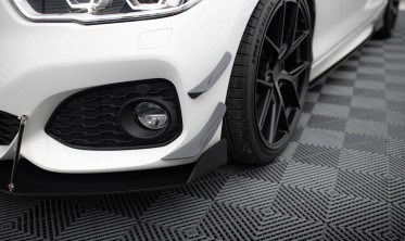 Комплект накладок на передний бампер (Canards) BMW 1 M-Pack / M140i F20 рестайл фото