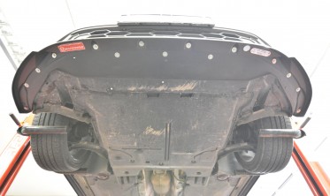 Нижняя накладка (юбка) на передний бампер Volkswagen Polo GTI Mk6 рестайл вар. 1 фото