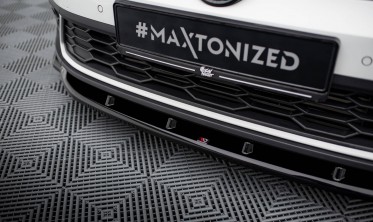 Нижняя накладка (юбка) на передний бампер Volkswagen Polo GTI Mk6 рестайл вар. 1 фото