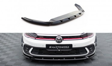 Тюнинговый диффузор (накладка) на передний бампер Volkswagen Polo GTI Mk6 рестайл вар. 2 фото