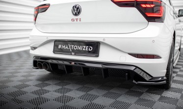 Тюнінговий дифузор заднього бампера Volkswagen Polo GTI Mk6 рестайл фото