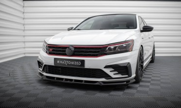 Тюнинговая накладка (диффузор) на передний бампер Volkswagen Passat GT B8 рестайл USA вар. 1 фото