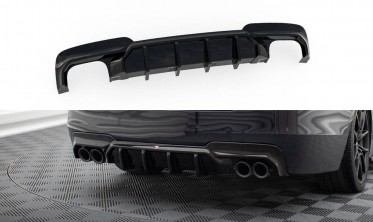 Тюнінг дифузор на задній бампер BMW 5 M-Pack F10 з вирізами під подвійні насадки фото