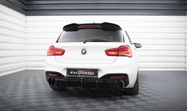 Диффузор на задний бампер BMW 1 M-Pack F20 рестайл под одинарную насадку с левой стороны фото