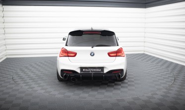 Диффузор на задний бампер BMW 1 M-Pack F20 рестайл под одинарную насадку с левой стороны фото