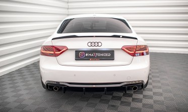 Дифузор заднього бампера Audi A5 8T рестайл (під одинарні насадки) фото