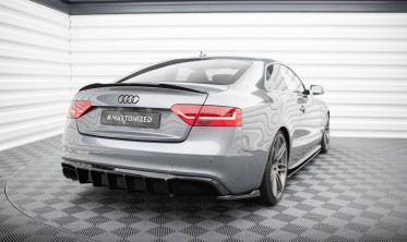 Диффузор под двойную насадку на задний бампер Audi A5 S-Line Coupe / Sportback 8T рестайл фото