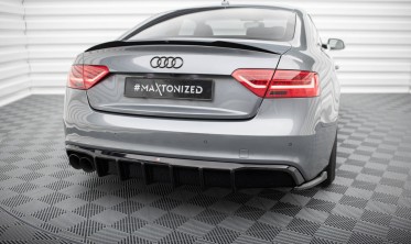 Диффузор под двойную насадку на задний бампер Audi A5 S-Line Coupe / Sportback 8T рестайл фото