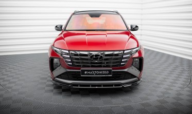 Нижняя тюнинг накладка (элерон) на передний бампер Hyundai Tucson Mk4 N-Line вар. 2 фото