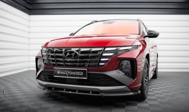 Нижняя тюнинг накладка (элерон) на передний бампер Hyundai Tucson Mk4 N-Line вар. 2 фото