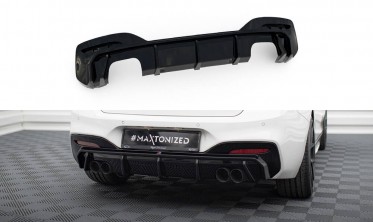 Дифузор (накладка) на задній бампер BMW 1 M-Pack / M140i F20 під подвійні насадки фото