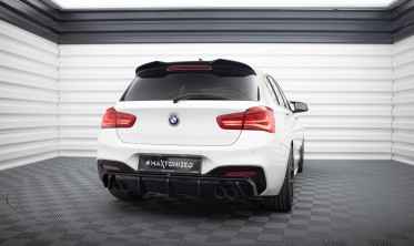 Диффузор (накладка) на задний бампер BMW 1 M-Pack / M140i F20 под двойные насадки фото