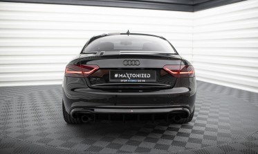 Дифузор заднього бампера Audi A5 Coupe / Cabrio S-Line 8T 2007-2011 (під одинарні насадки) фото