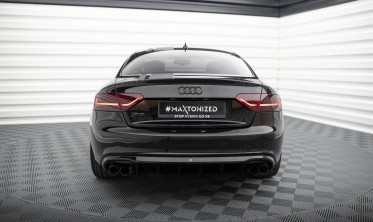 Диффузор на задний бампер Audi S5 Coupe / Cabrio 8T с вырезами под двойныею насадки фото