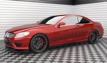 Нижня тюнінг накладка (дифузор) на передній бампер Mercedes CL 63 AMG C216 вар. 2 фото