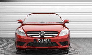 Нижня тюнінг накладка (дифузор) на передній бампер Mercedes CL 63 AMG C216 вар. 2 фото