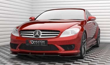 Нижня тюнінг накладка (дифузор) на передній бампер Mercedes CL 63 AMG C216 вар. 2 фото
