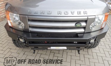 Силовой  передний бампер HD4 с креплением лебедки Land Rover Discovery 4 (2010-2016) фото