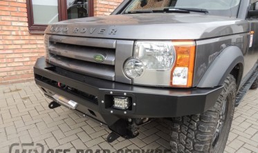 Силовой  передний бампер HD4 с креплением лебедки Land Rover Discovery 4 (2010-2016) фото