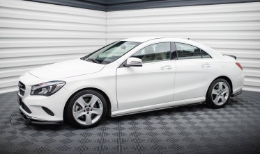 Тюнинговые накладки (листвы) на боковые пороги Mercedes CLA C117 рестайл фото