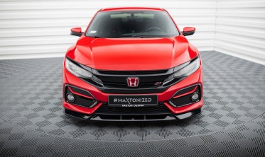 Тюнинговая накладка (юбка) на передний бампер Honda Civic SI Mk10 фото