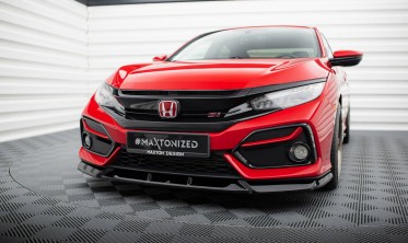 Тюнинговая накладка (юбка) на передний бампер Honda Civic SI Mk10 фото
