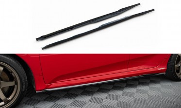 Нижні тюнінг накладки (лістви) під бокові пороги Honda Civic SI Mk10 фото