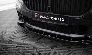 Тюнинговая нижняя накладка на передний бампер BMW 7 G11 M-пакет рестайл вер. 3 фото