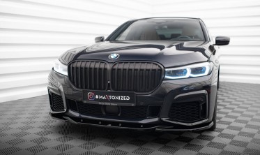 Тюнинговая нижняя накладка на передний бампер BMW 7 G11 M-пакет рестайл вер. 3 фото