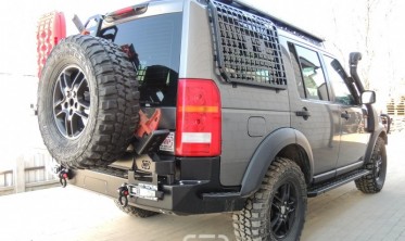 Силовой задний бампер с креплением запаски и канистры Land Rover Discovery 3, 4 (2004-2016) фото