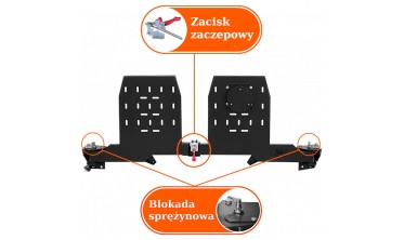 Комплект кронштейнів для аксесуарів на задній бампер Toyota Hilux (2015-...) фото