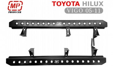 Боковые силовые пороги Toyota Hilux Vigo, 2004-2011 фото